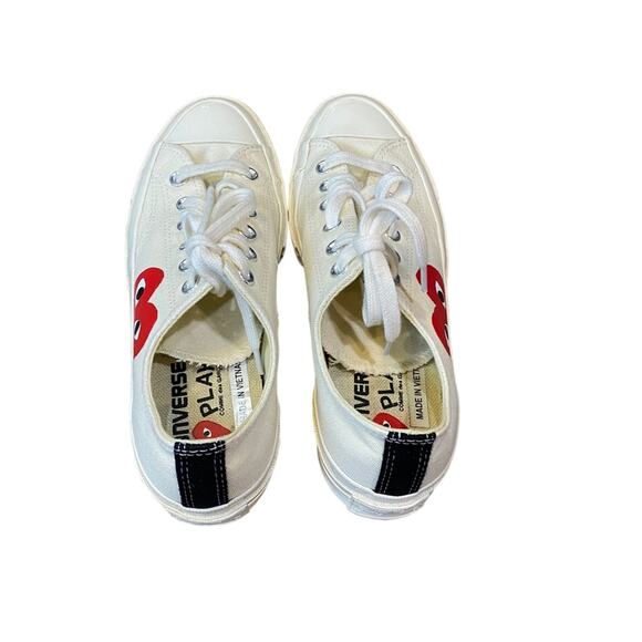 Converse All Star COMME DES GARÇONS PLAY Hidden Heart Low Top Sneaker Sz 8 NWOT - Picture 7 of 13